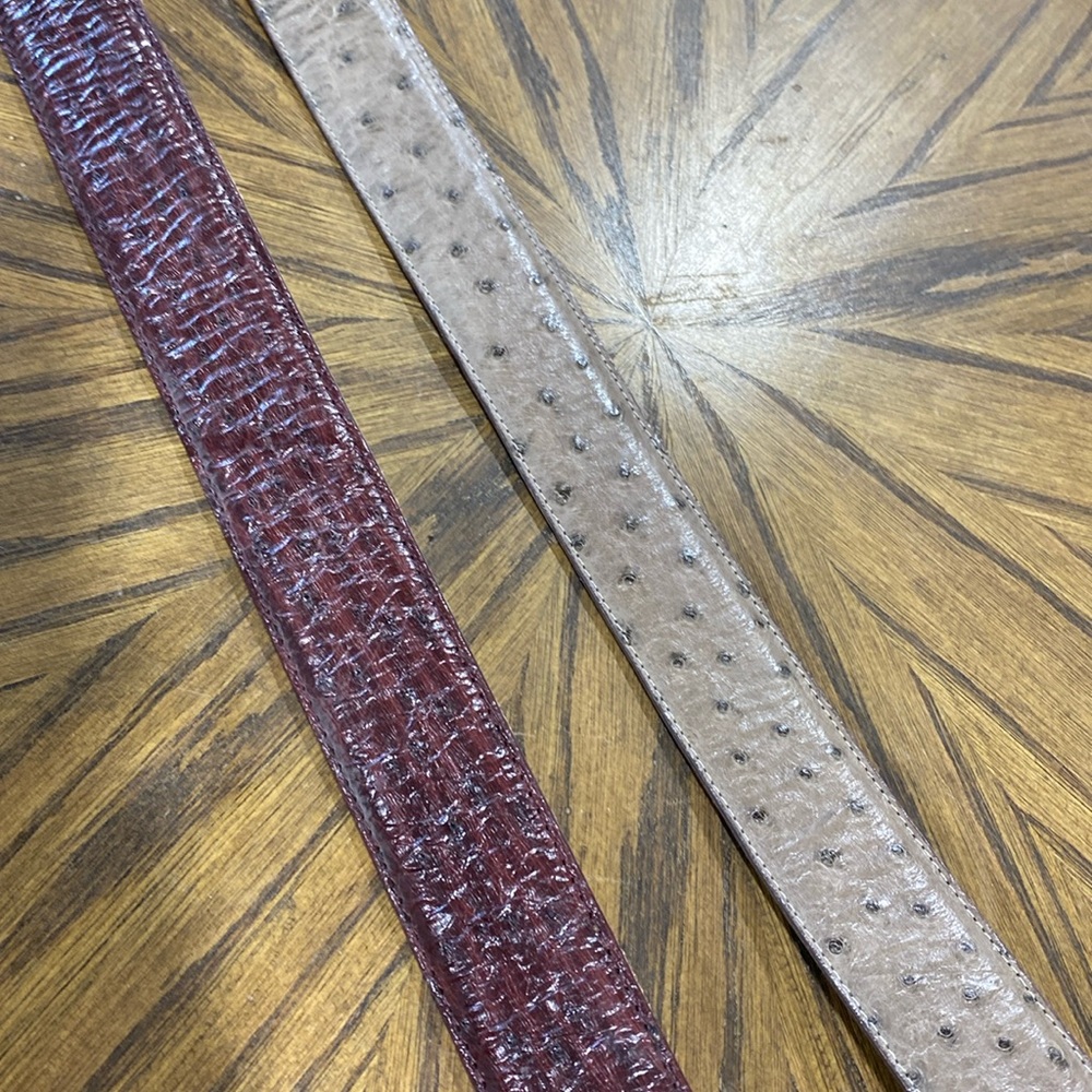 Full quill ostrich belt